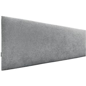 DHOME Hoofdbord van kunstleer of effen Aqualine-stof, luxe bekleed hoofdeinde voor bed, grijze stof, 160 cm, voor bedden van 150/160 cm