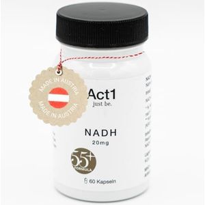 Act1 - NADH - Ondersteunt celregeneratie. Verbetert aandacht, concentratie en geheugen. 55+ formule