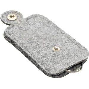 1 stuks autosleutel tas portemonnee portemonnee wolvilt sleutelhanger houder zaksleutels organisator zakje tas for mannen huishoudster (Color : Light grey)