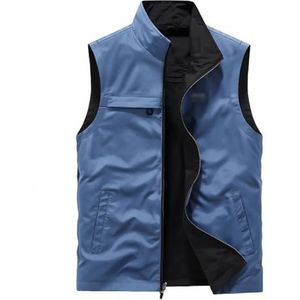 AOYANMI Dubbelzijdig vest Casual herenjas met meerdere zakken(Large)