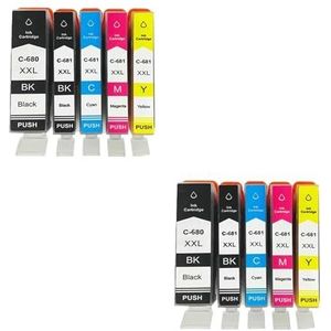 PGI-680 CLI-681 XXL pgi680 cli681 Inktcartridge for C-anon TR7560 TR8560 TS6160 TS6260 TS8160 TS8260 TS9160 TS9560 TS706(2SET(10PC))