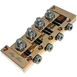 Ray Ross Zadel-Minder 4-String Bass Bridge (Goud)