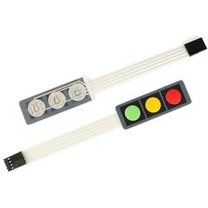 OUMIFAND 1 2 3 4 toetsknop membraanschakelaar matrix array toetsenbord toetsenbord bedieningspaneel pad doe-het-zelf kit 1 stuk (kleur: 3 toetsen)