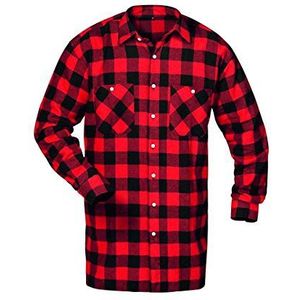 CRAFTLAND Flanellen overhemd geweven flanel extra lang Gr. XL, Rood, Rot, XL