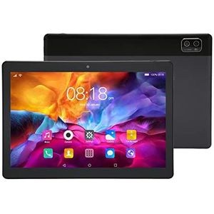 Bel Tablet, 100-240V 10 Core CPU Processor 10.1 Inch Tablet 6GB 128GB Dual Anti Blauw Licht Zwart voor Studio voor Android12 (EU-stekker)