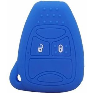 Afstandsbediening Autosleutel Siliconen Hoes Case voor Chrysler voor Dodge Caliber voor Jeep Patriot Liberty-Dark Blue