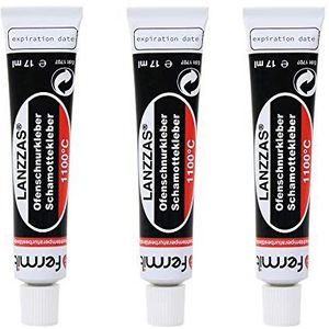 LANZZAS - Afdichtingskoord - Hittebestendige Lijm - 3 Tubes - Tot 1100 °C