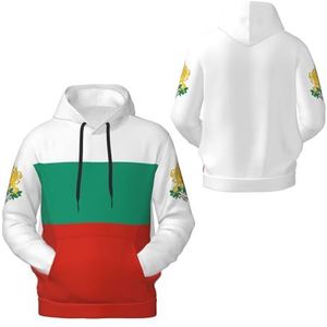 PELNYC Bulgarije Vlag Heren Hoodies Sweatshirt Trui Fleece Hoodie, Meerkleurig, S