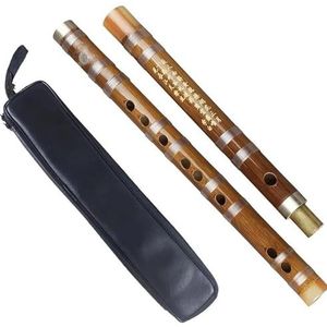 bamboe fluit instrument Bruine Fluit Add Bag Handgemaakt Bamboefluit Muziekinstrument Twee Secties Met Lijn Geschikt Voor Beginners (Color : C)