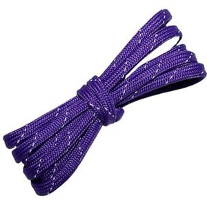 Schoenveters, Reflecterende veters van canvas sneakerlaars Nachtgloeiende string Lichtgevende strips Reflecterende platte cordon(Color:7322 Purple,Size:180 cm)