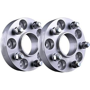 2 Stuks Voor Hyundai Voor Kia Auto Spoorverbreders Kit Verbreden 5x114.3 Hubcentric 67.1 7075-T6 Aluminium Adapter Bolt: M12x1.5 Afstandhouders(2 piece Silver 30mm)