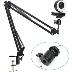 Videoconferentiecamera 1080p Webcam 6 0 fps Autofocus Hd Webcamera met Microfoon Ring Light Web Cam for Pc Computercamera voor grote vergaderruimtes(60FPS With Stand 2)