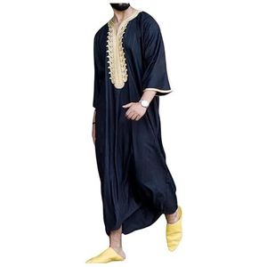 Djellaba voor mannen - Qamis voor mannen met hoogwaardige afwerking - gandoura voor mannen in Marokkaanse kaftanstijl of kamis voor mannen - S