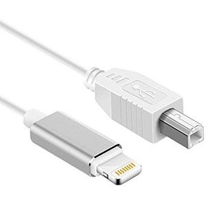 MIDI-kabel voor iPhone, USB 2.0-kabel type B, MIDI-kabel voor iPhone/iPad/iPod controller, verbindingen, converter, MIDI-toetsenbord, audio-interface, USB-microfoon en meer, 1 m