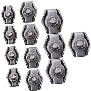 Kabelklemmen, kabelklemmen, kabelklemmen, roestvrijstalen klemset, kabelklem-hardwareonderdelen for het verbinden