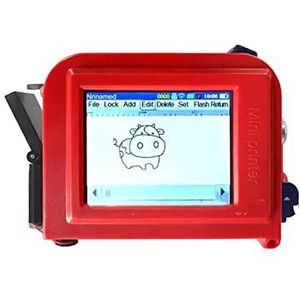 12.7mm mini-printer draagbare inkjetprinter touch thermische inkjet printer afdrukken kleding variabele Qr BARCODE CODE DATUM LOGO,Langdurige Prestaties(Rosso)