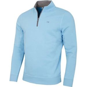 Calvin Klein Heren 2025 Rocky Half Zip Supersoft Stretch Golf Trui, Hemel, XL