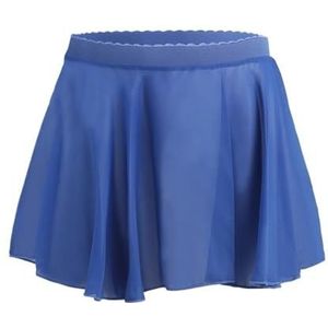Chiffon rok voor dames, ballet-taille-tricot, chiffonrok, ballet-chiffon-wikkelrok, meisjes-ballet-chiffon-wikkelrok, dansrok voor peuters en kinderen, Royal Bule, S for 90 to 135cm