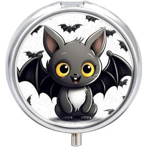 Draagbare Pillendoos Pil Case Leuke Vleermuis Reizen Pillendoos Kleine Pil Case Dagelijkse Pil Container Pil Organizer Pocket Geneeskunde Doos Leuke Pil Case