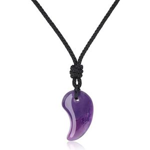 COAI Healing Crystal Amethist Ketting, Steen, paars-amethist