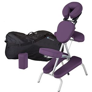 EARTHLITE Draagbare Massagestoelpakket VORTEX - Draagbaar, compact, sterk en lichtgewicht incl. draagtas, Sternum Pad & Strap (6,8 kg)
