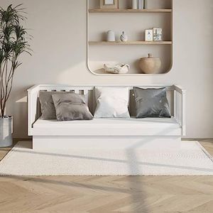 AUUIJKJF Bedden & Accessoires Dagbed Wit 90x190 cm Massief Houten Grenen Meubels