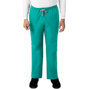 Carhartt Scrubs C55013 Unisex Force Modern Fit Elastische Taille Broek - 2X Tall - Teal Blauw