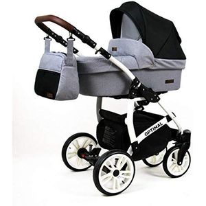 Reissysteem Kinderwagen Kinderwagen Kinderwagen 2in1 3in1 Isofix Maximum W by SaintBaby Zilver Zwart 2in1 Zonder autostoel