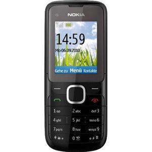 Nokia C1-01 mobiele telefoon (4,6 cm (1,8 inch) display, Micro USB, VGA camera) donkergrijs