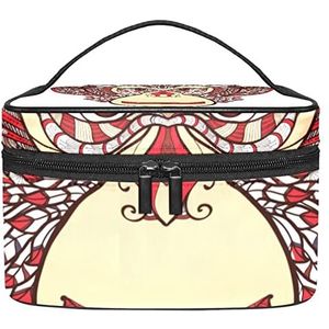 Aap gezicht make-up organizer tas, reismake-up tas organizer case draagbare cosmetische tas voor vrouwen en meisjes toiletartikelen, Meerkleurig, 22.5x15x13.8cm/8.9x5.9x5.4in