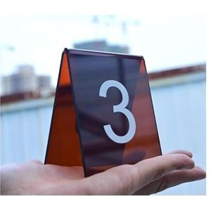 Tabelnummers, Tafelnummers, acryl tent-stijl tafelnummerborden veelkleurig 3,1 x 2,4,5 inch(71-80)