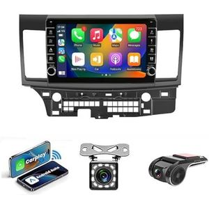Android 14 2 DIN Autoradio Stereo 9 inch Screen voor Mitsubishi Lancer 2007-2013 GPS Navigatiesysteem FM AM RDS DAB+ Radio Carplay Android Auto Qualcomm BT 5.0 Dolby DTS(NF-3 8Core 2+32G)