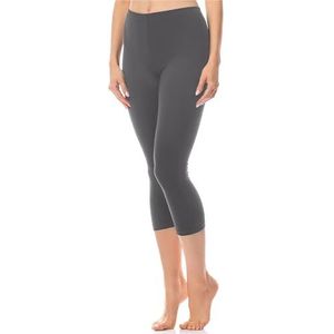 Antié Dames Leggings 3/4 Katoen AN60-101 (Grijs, 36 (Herstellergröße: S))