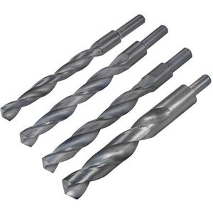 LYVQZPWLRHigh Speed Steel smede boor, 1 stuk 14/16/18/20/25 mm spiraalboor met gereduceerde schacht, snelstaal 4241 met 10 mm schacht for roestvrij staal, ijzer, koper en messing(18mm)