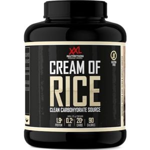 XXL Nutrition - Cream Of Rice - Gezonde Rijstepap - Fijngemalen Rijstmeel Koolhydraten Supplement - Vanille - 2000 Gram