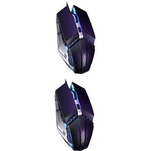 LODDEYEE 6 muis computer muizen bedrade buikspieren (kleur: zwart x 3 stuks, maat: 12,3 x 6,5 cm x 2 stuks)