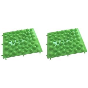 2 Set Pebbles Voet Massage Pad Teen Druk Plaat Shiatsu Deken Yg Mat Groen