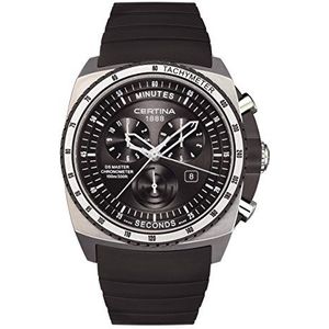 Certina Heren analoog digitaal automatisch horloge met armband S7247686, zwart/zwart, Riemen.