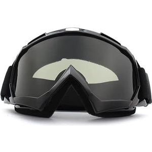 CYMKYQ Motorbril, Motorcrossbril, Skibril Winter Sneeuw Fietsen Sportbril UV-bescherming Heren Dames Ski Snowboard Bril Motocross (Materiaal: Grijze lenzen)