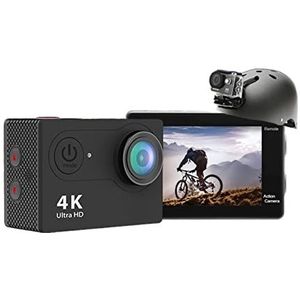Actiecamera's Action Camera Ultra HD 4K / 3 0FPS WIFI 2.0 ""170D onderwater waterdichte helm video-opname camera's sport cam Meerdere opnamemodi, eenvoudig fotograferen (Color : A, Size : Bundle2)