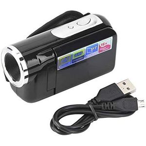 OKBY Digitale videocamera, draagbare digitale HD-videocamcorder met LCD-scherm voor kinderen, kinderen, zwart