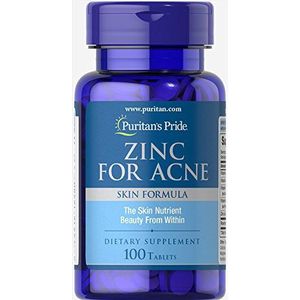 Puritan's Pride zinc for acne 100 tabletten 2580