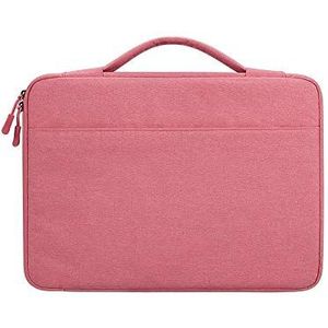 Netbook tas Oxford doek waterdichte laptop handtas voor 13,3 inch laptops, met kofferbak trolley riem netbook tas (kleur: roze)