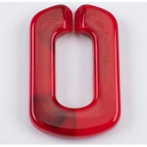 100Pcs Acryl Hars Tweekleurige Agaat Ketting 20 * 30mm U-vormige Ketting Gesp Open Ring Sieraden Mobiele Telefoon geval Accessoires