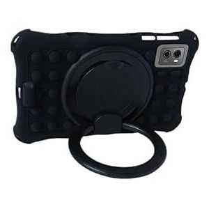 Zachte siliconen standaard tablethoes geschikt for Lenovo Legion Y700 2023 8,8 inch TB-320F hoes met handhouder(Black)