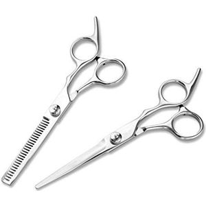 9 Stks Haar Snijgereedschap Kit Dunner Shear Kapsel Schaar Kam Salon Zwart Schort Haar Snijden Clips Met Tas