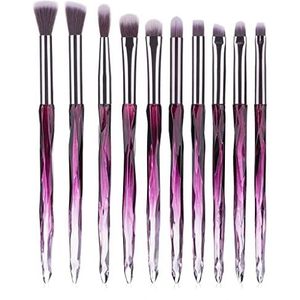 Make-upborstels, Blush-borstel, Make-upborstelset, Make-upborstels, 10 stuks Oogschaduw Make-upborstels Set Foundation Poeder Blush Oogschaduw Sponsborstel Wolvezel Haar Cosmetische Hulpmiddelen