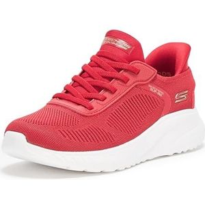 Skechers Bobs Squad Chaos Sneakers voor dames, Rode Excursie Effen Getaway Solids, 36 EU