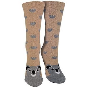 SOCK SNOB - Dames Antislip Sokken met Animal Dierenprint vor Geschenk (37-42 EU, Koala)
