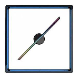 T45 3D Fan Hologram Projector Met Cover Blote Oog Reclame Display Led Sign Holografische Lamp Speler Wifi Afstandsbediening(Blue)